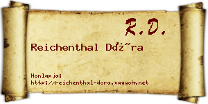 Reichenthal Dóra névjegykártya